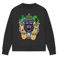 Damen Premium Bio Sweatshirt Monky Skateboard