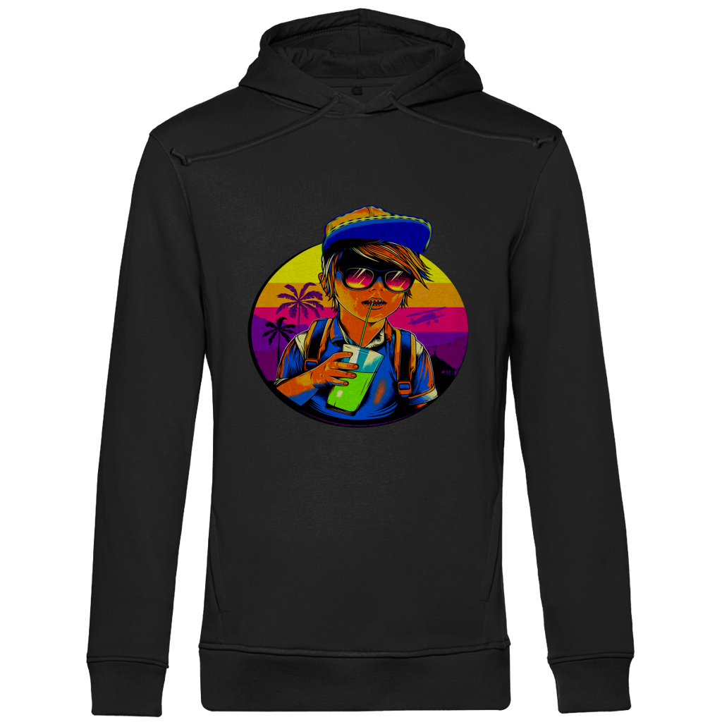 Herren Premium Bio Hoodie Boy with drink