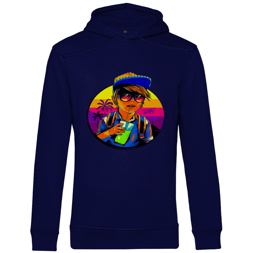 Herren Premium Bio Hoodie Boy with drink