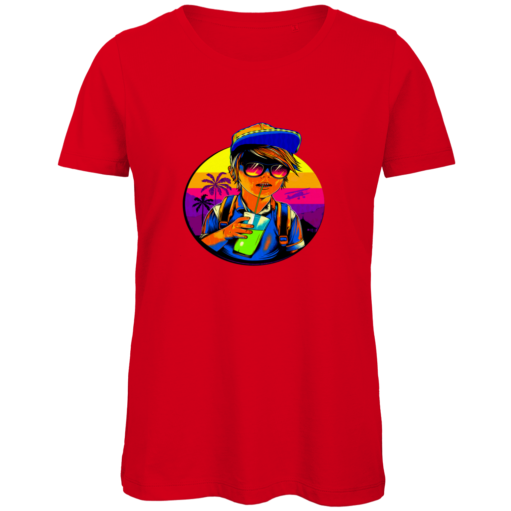 Damen Premium Bio T-Shirt Boy with drink