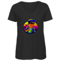 Damen Premium Bio V-Neck T-Shirt Boy with drink