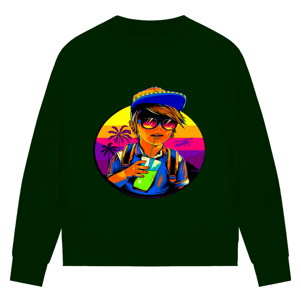 Damen Premium Bio Sweatshirt Boy with drink