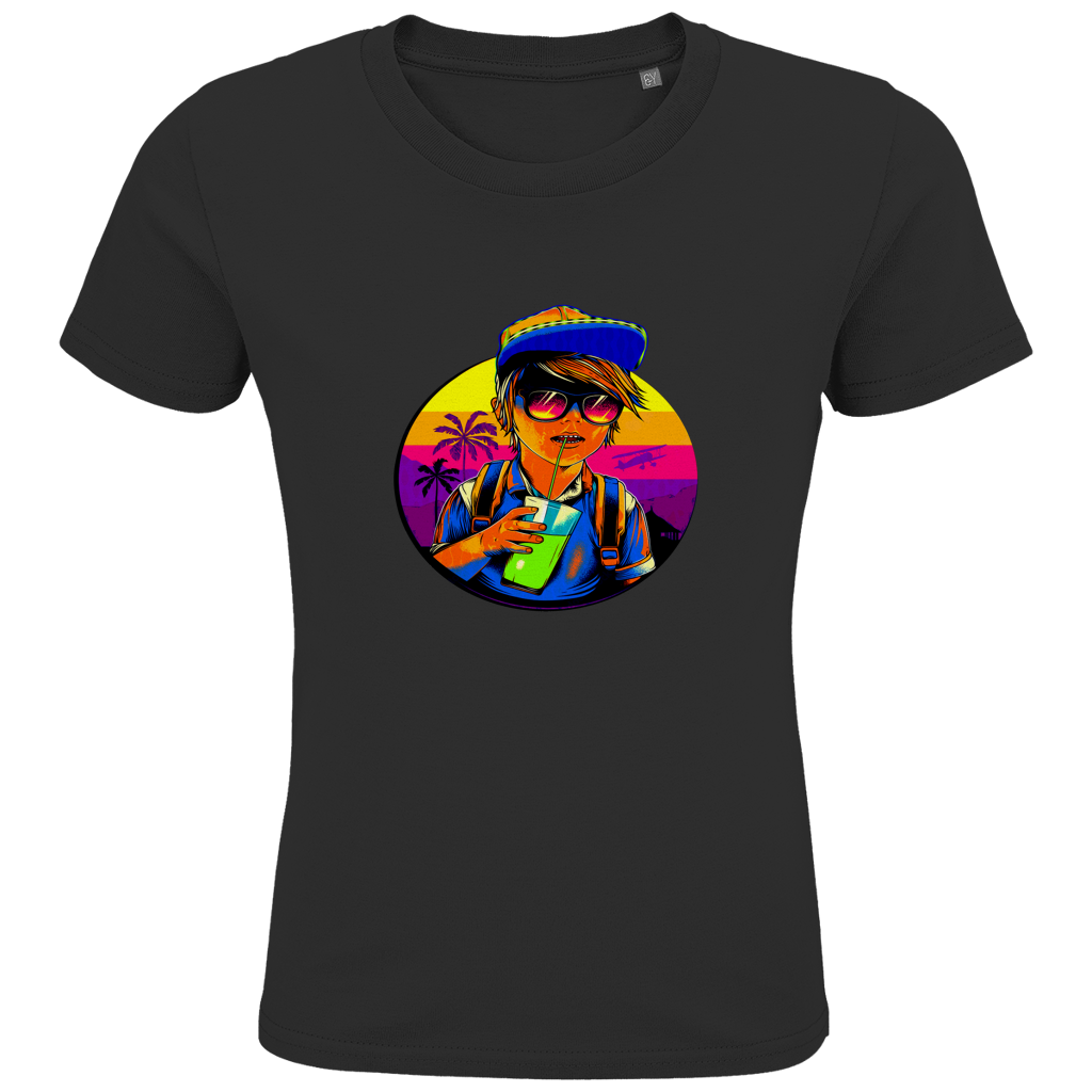 Kids Premium Bio T-Shirt Boy with drink