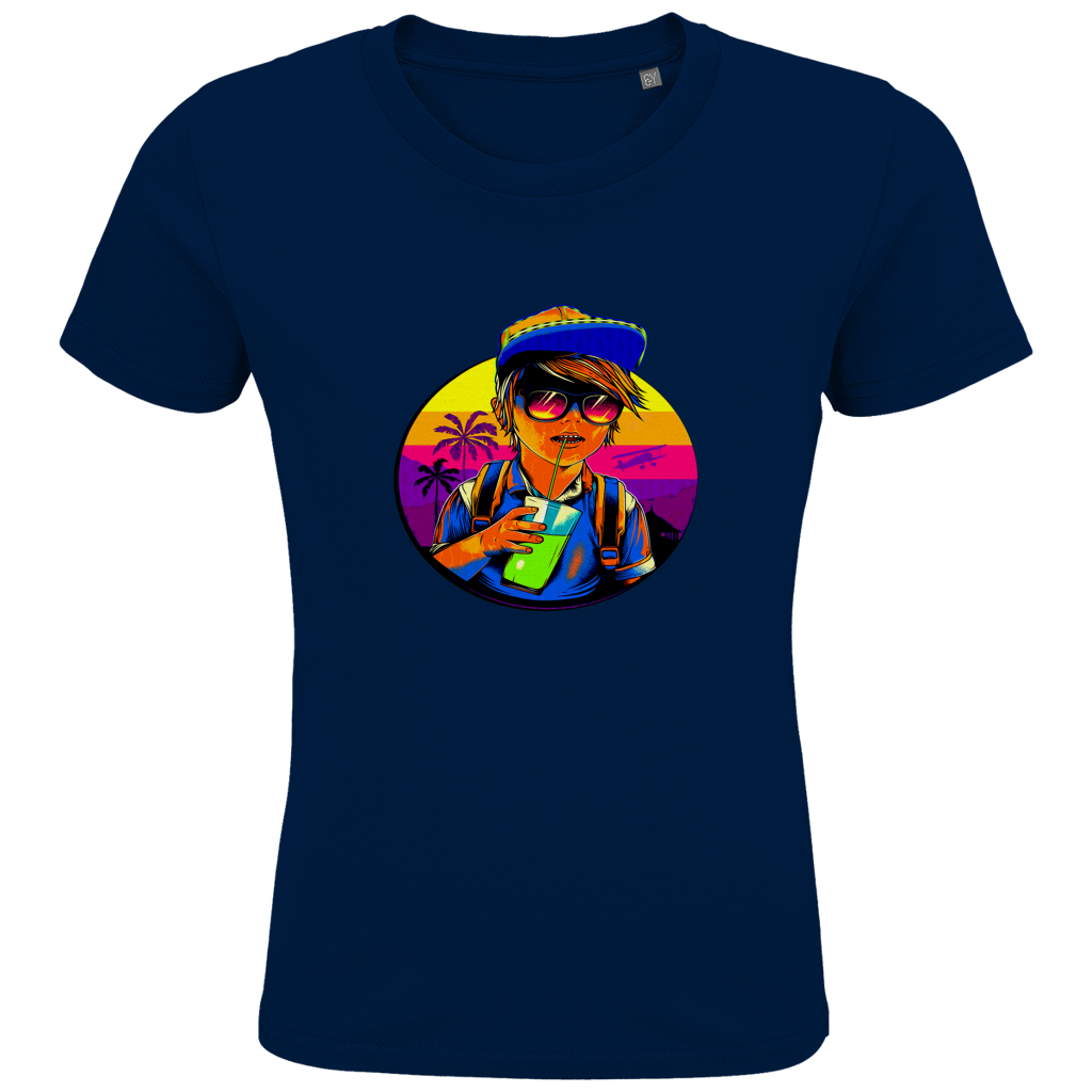 Kids Premium Bio T-Shirt Boy with drink