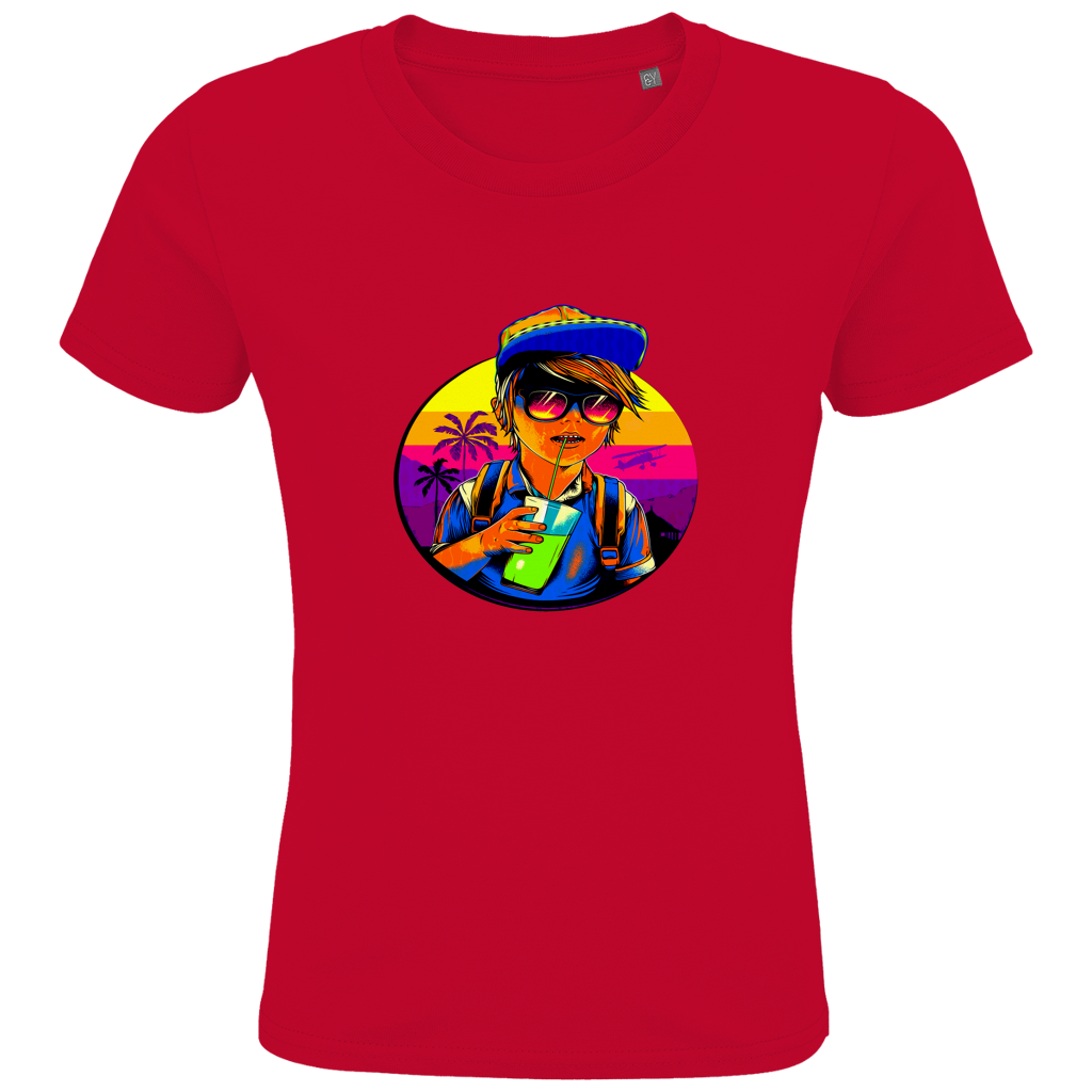 Kids Premium Bio T-Shirt Boy with drink