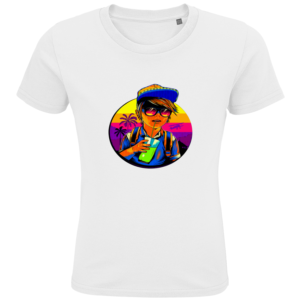 Kids Premium Bio T-Shirt Boy with drink