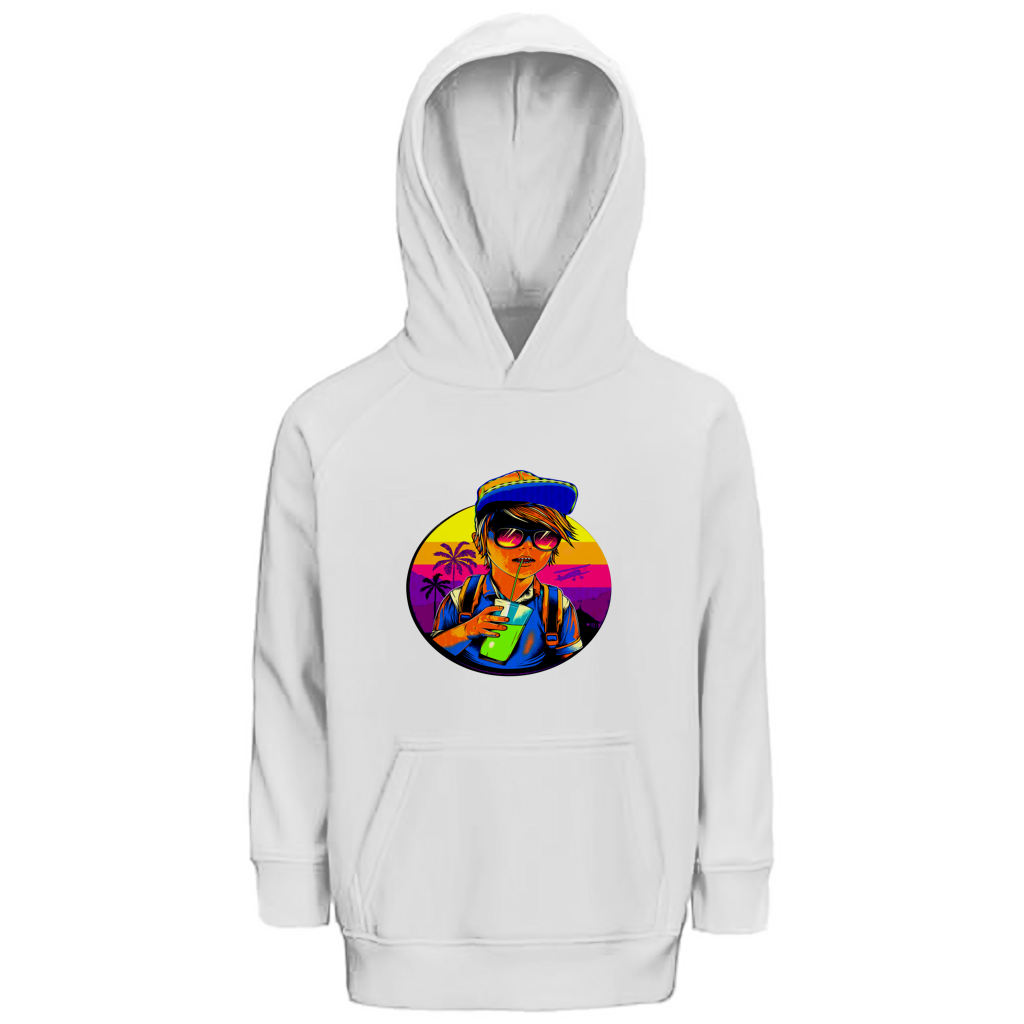 Kinder Premium Bio Hoodie Boy with drink