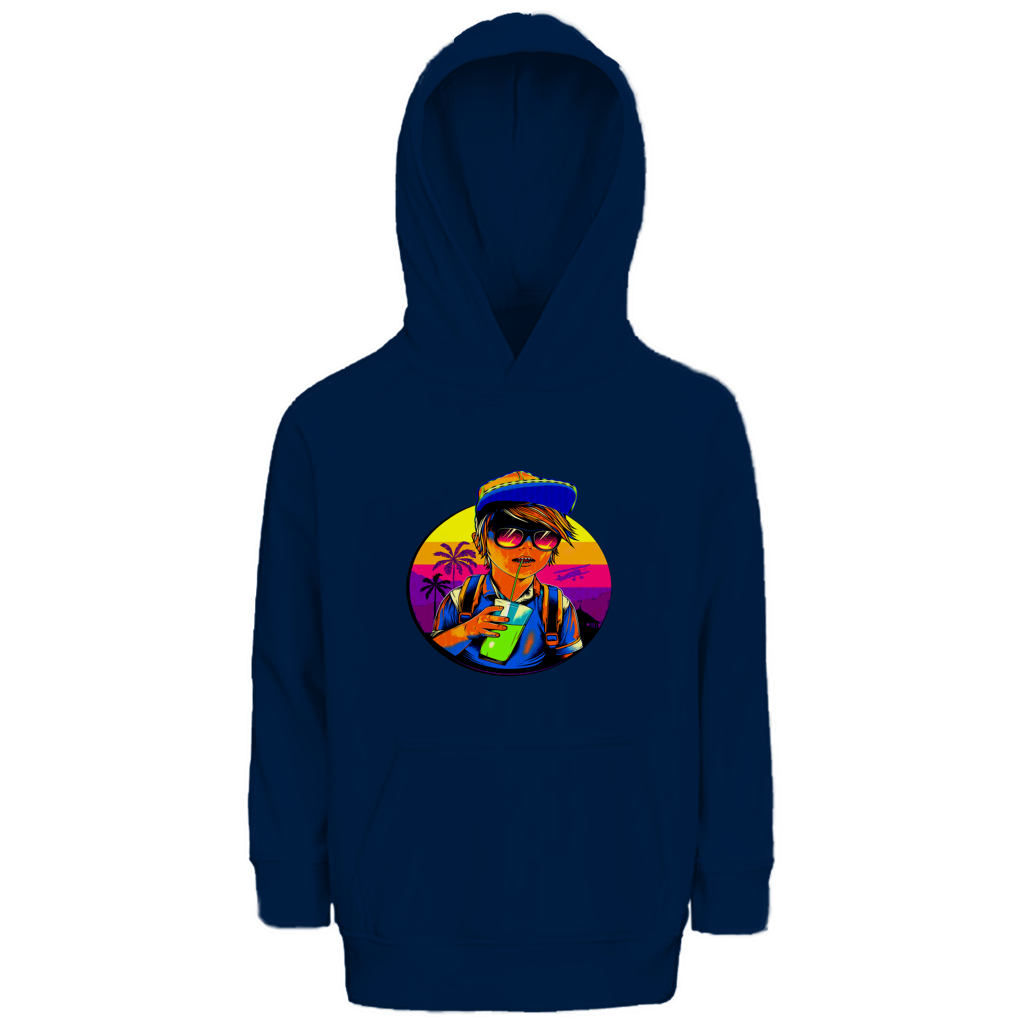 Kinder Premium Bio Hoodie Boy with drink
