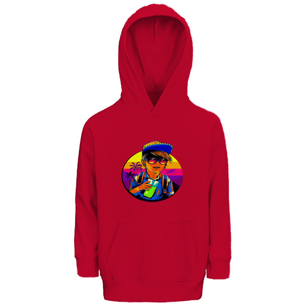 Kinder Premium Bio Hoodie Boy with drink
