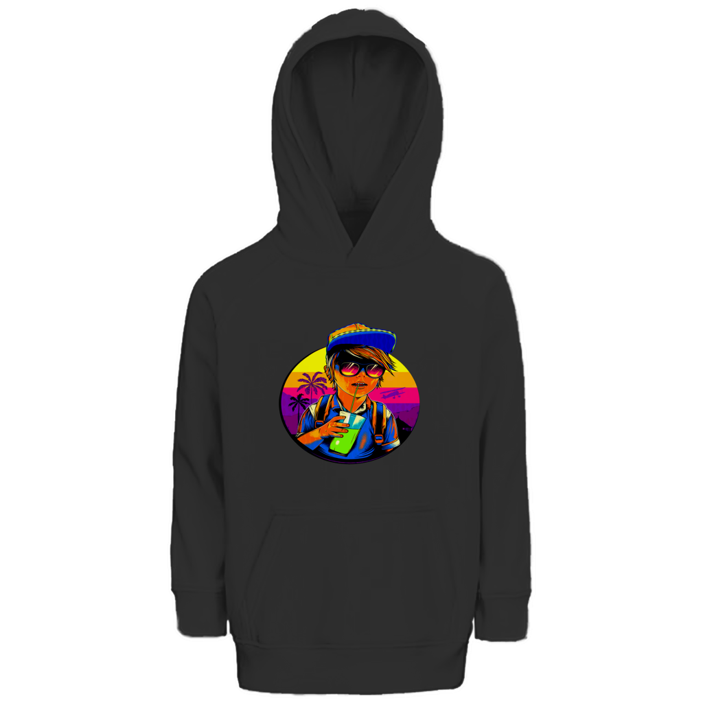 Kinder Premium Bio Hoodie Boy with drink