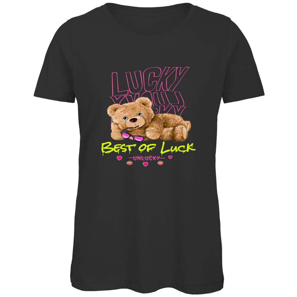 Damen Premium Bio T-Shirt Bear Lucky