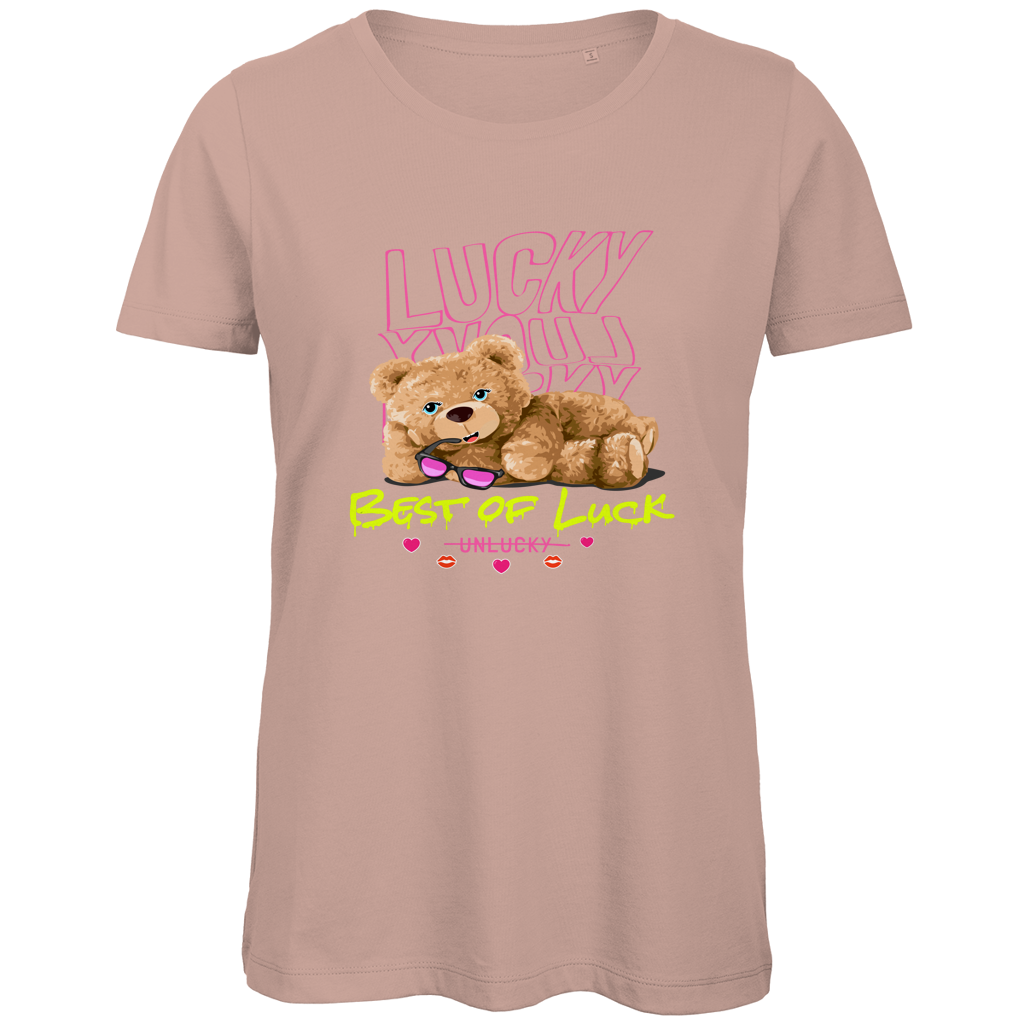 Damen Premium Bio T-Shirt Bear Lucky