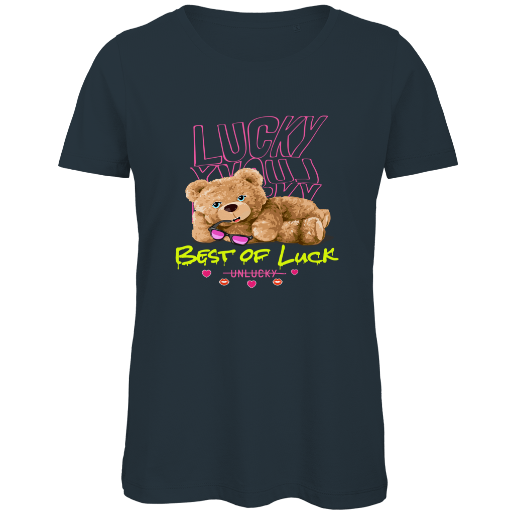 Damen Premium Bio T-Shirt Bear Lucky