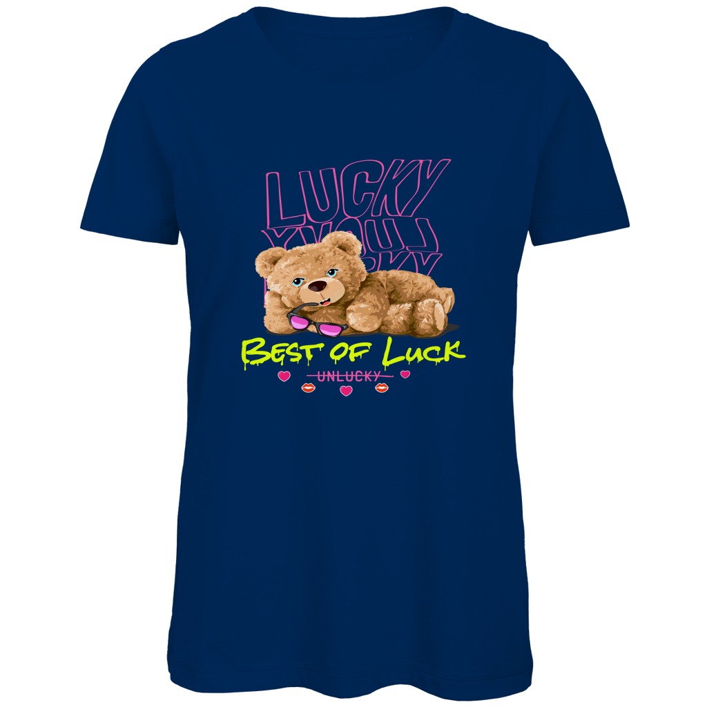Damen Premium Bio T-Shirt Bear Lucky