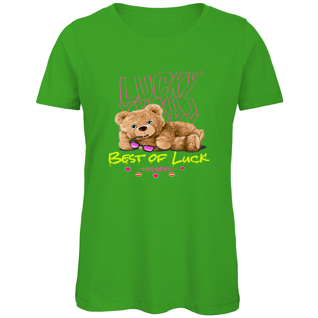 Damen Premium Bio T-Shirt Bear Lucky