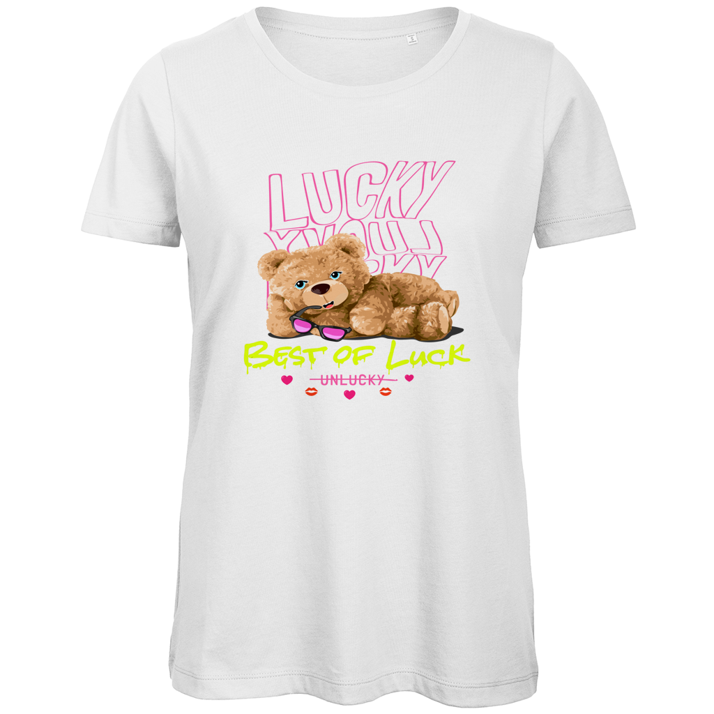 Damen Premium Bio T-Shirt Bear Lucky