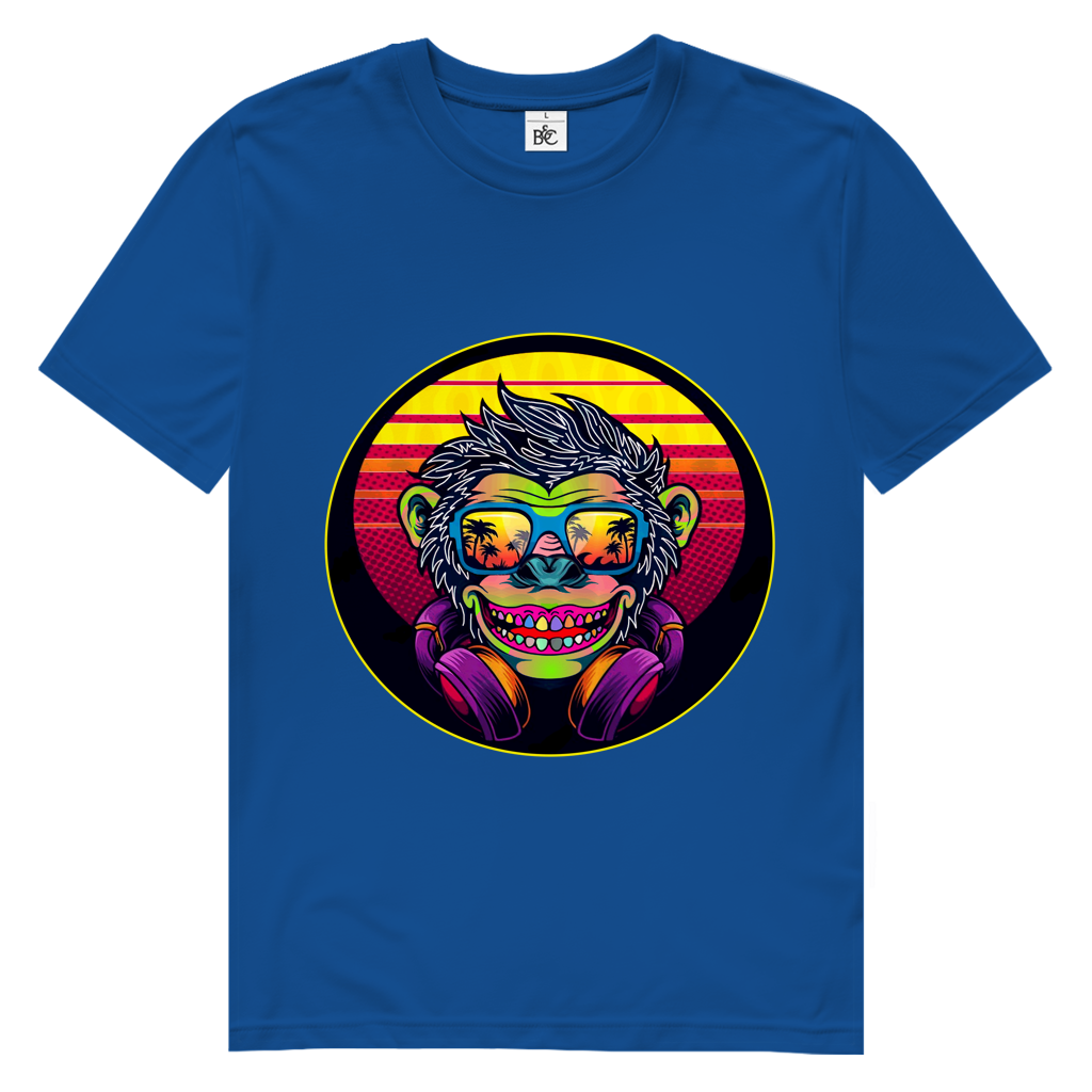 Herren Premium Bio T-Shirt Monkey with Sunglasses