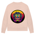 Damen Premium Bio Sweatshirt Monkey with Sunglasses