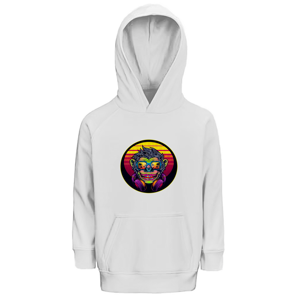 Kinder Premium Bio Hoodie Monkey with Sunglasses