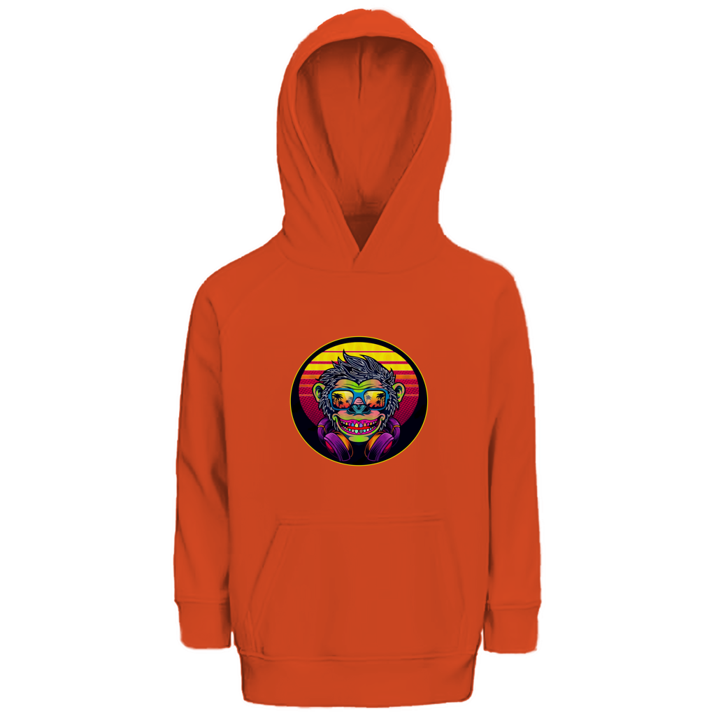 Kinder Premium Bio Hoodie Monkey with Sunglasses