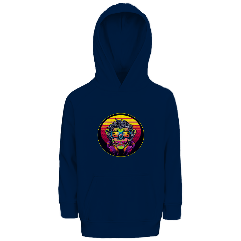 Kinder Premium Bio Hoodie Monkey with Sunglasses