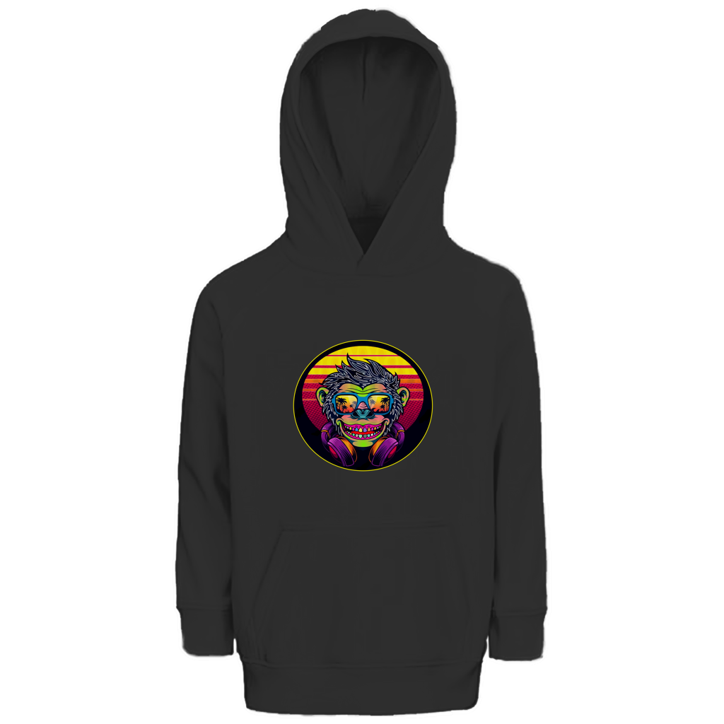 Kinder Premium Bio Hoodie Monkey with Sunglasses