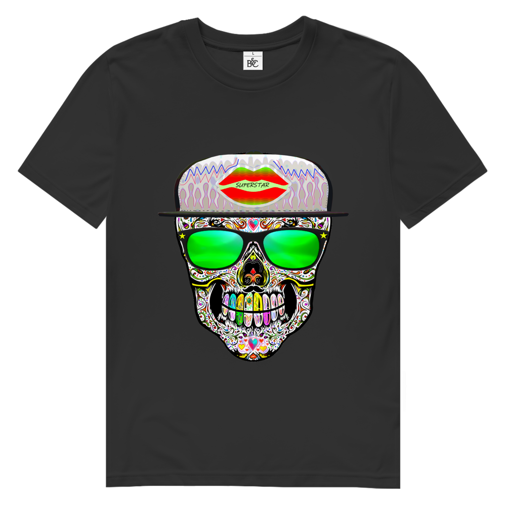 Herren Premium Bio T-Shirt Totenkopf Superstar