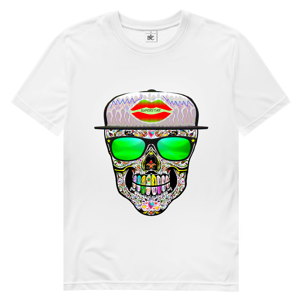 Herren Premium Bio T-Shirt Totenkopf Superstar