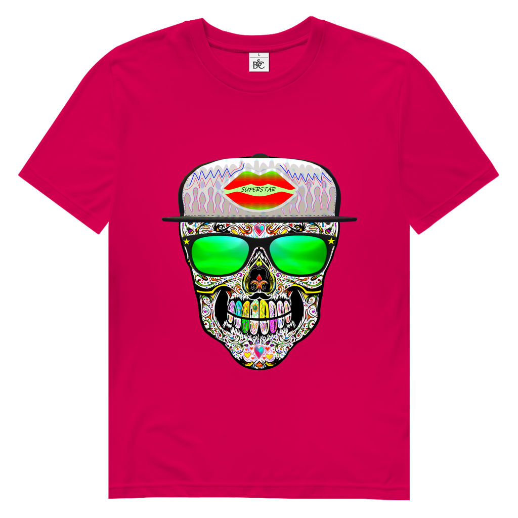 Herren Premium Bio T-Shirt Totenkopf Superstar