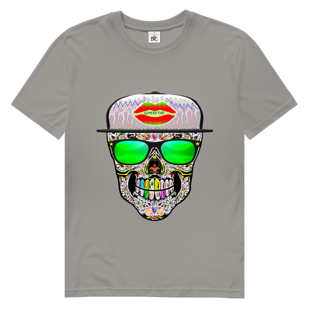 Herren Premium Bio T-Shirt Totenkopf Superstar