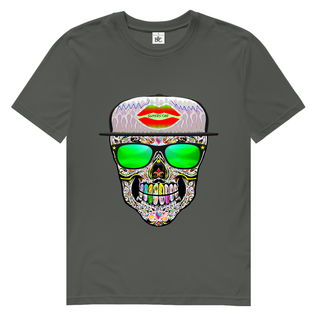 Herren Premium Bio T-Shirt Totenkopf Superstar