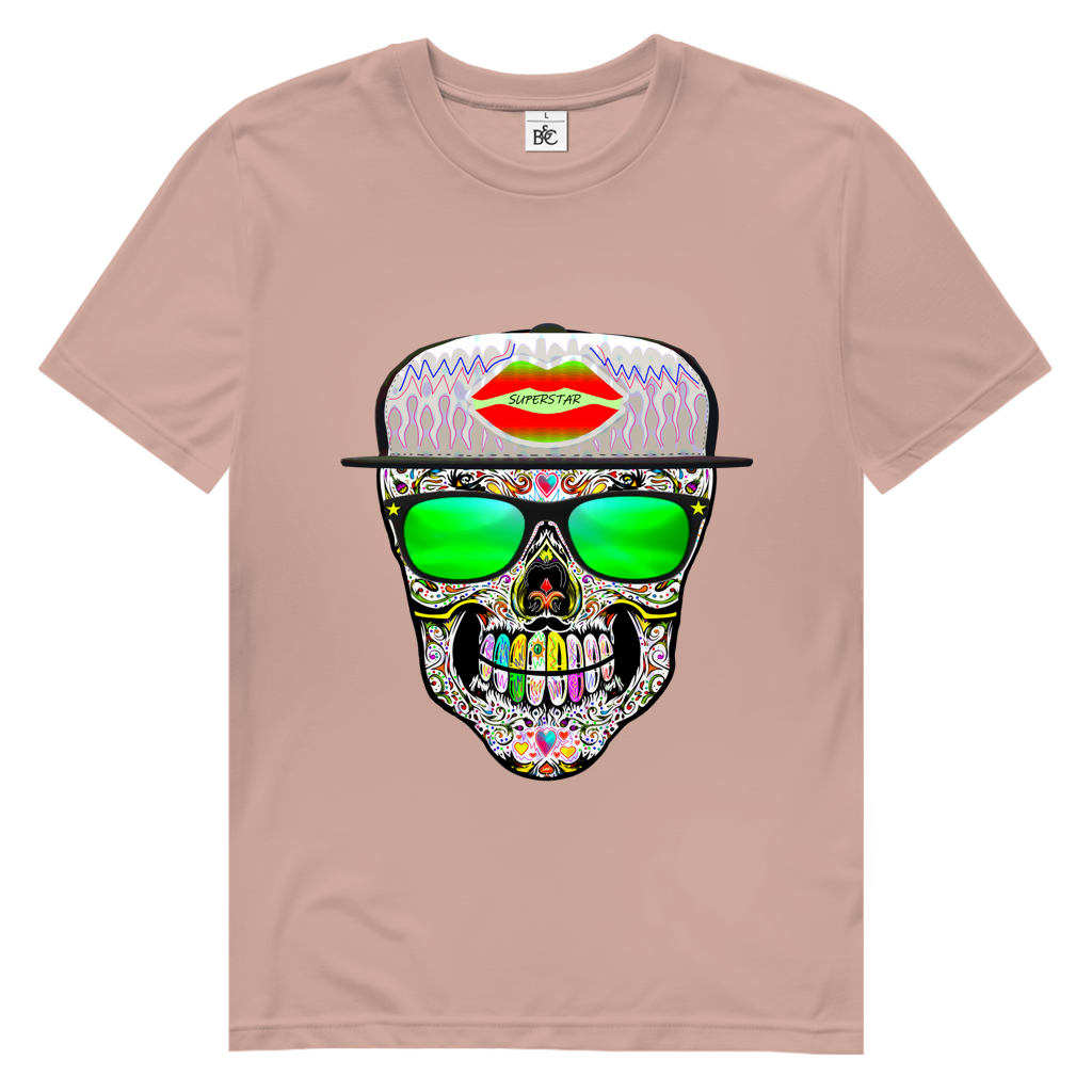Herren Premium Bio T-Shirt Totenkopf Superstar