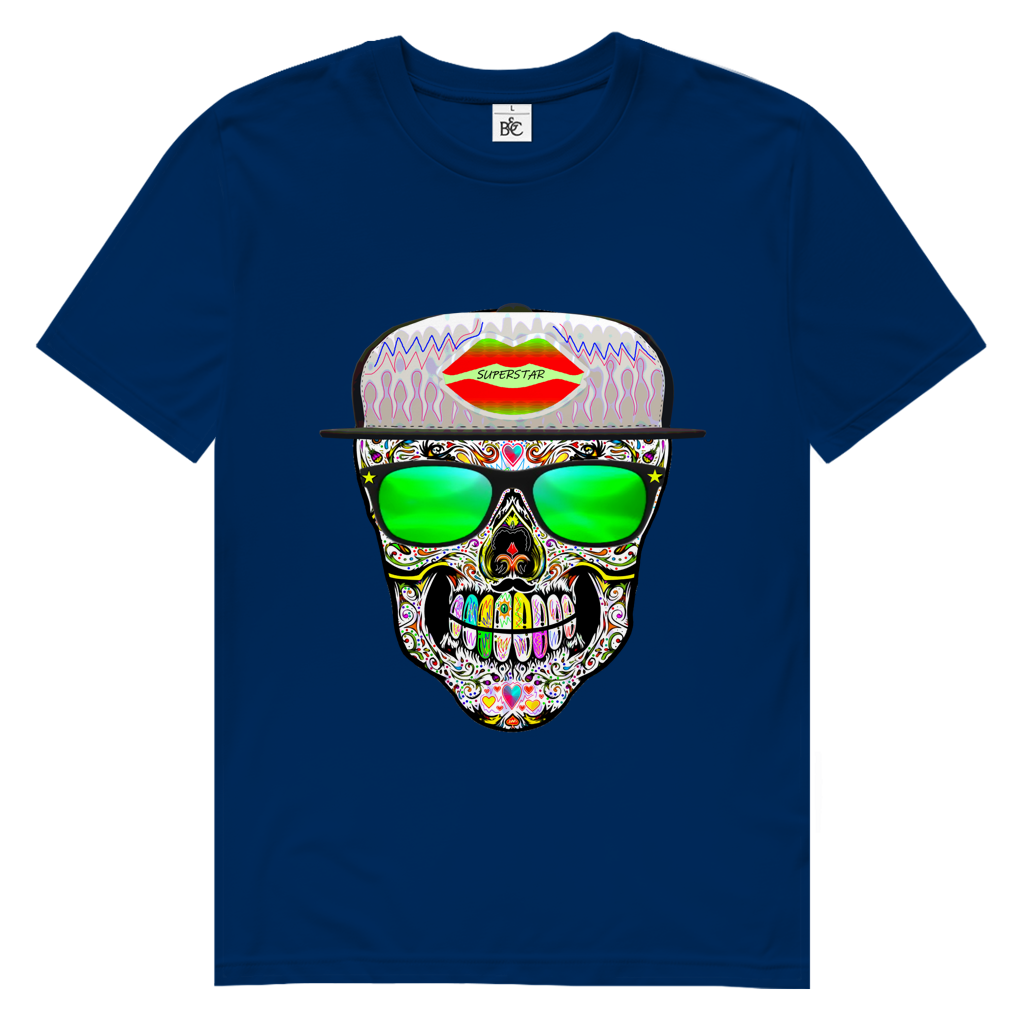 Herren Premium Bio T-Shirt Totenkopf Superstar