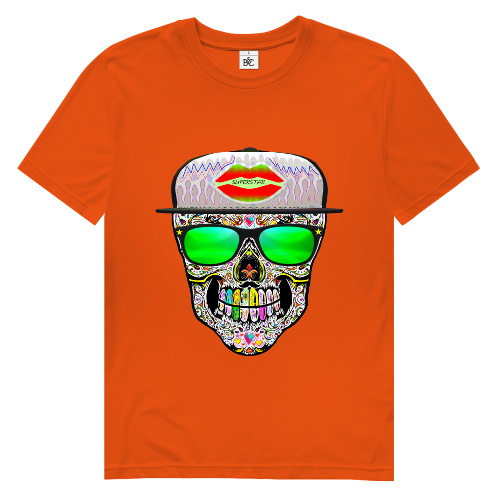 Herren Premium Bio T-Shirt Totenkopf Superstar