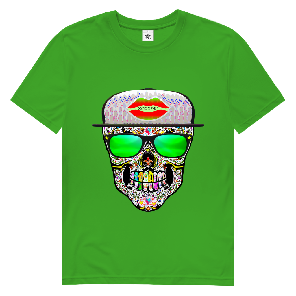 Herren Premium Bio T-Shirt Totenkopf Superstar