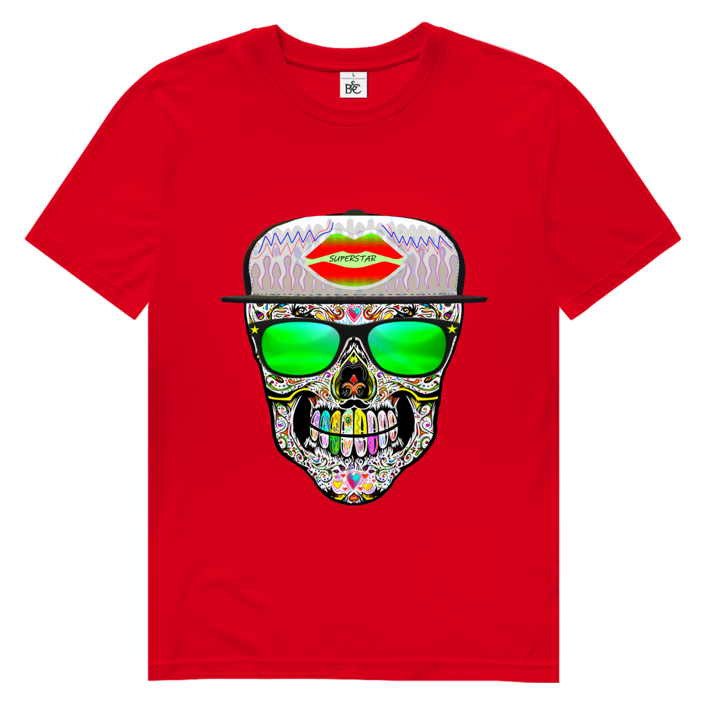 Herren Premium Bio T-Shirt Totenkopf Superstar