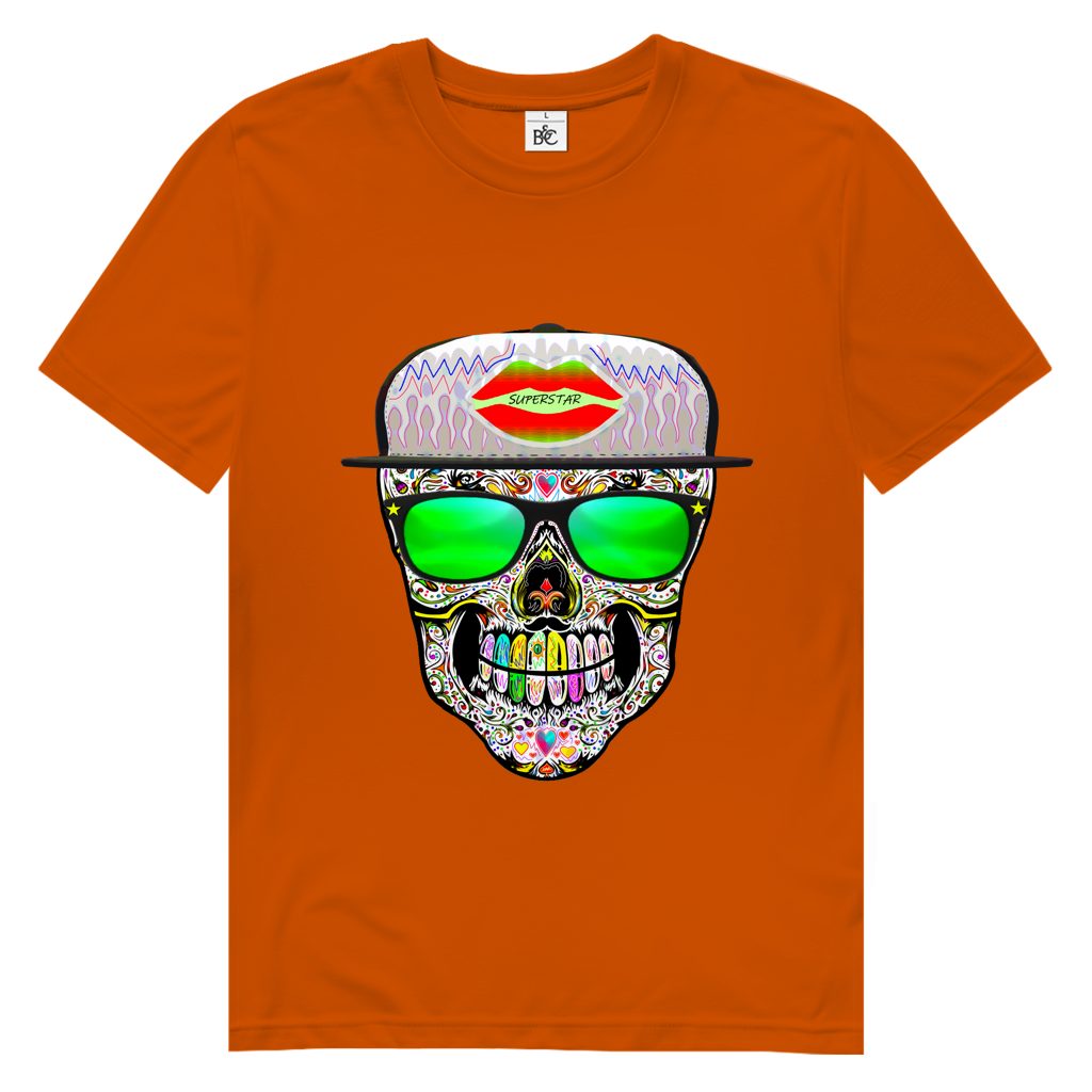 Herren Premium Bio T-Shirt Totenkopf Superstar