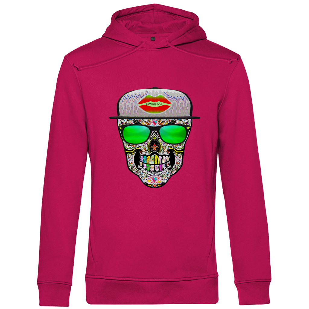Herren Premium Bio Hoodie Totenkopf Superstar