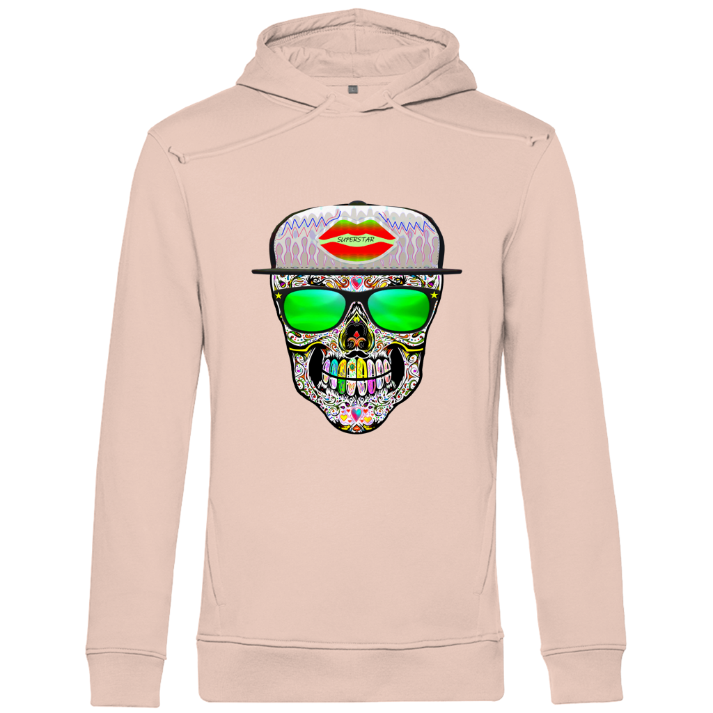 Herren Premium Bio Hoodie Totenkopf Superstar