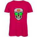 Damen Premium Bio T-Shirt Totenkopf Superstar