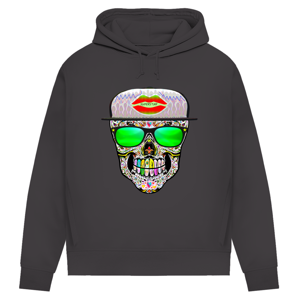 Damen Premium Bio Hoodie Totenkopf Superstar