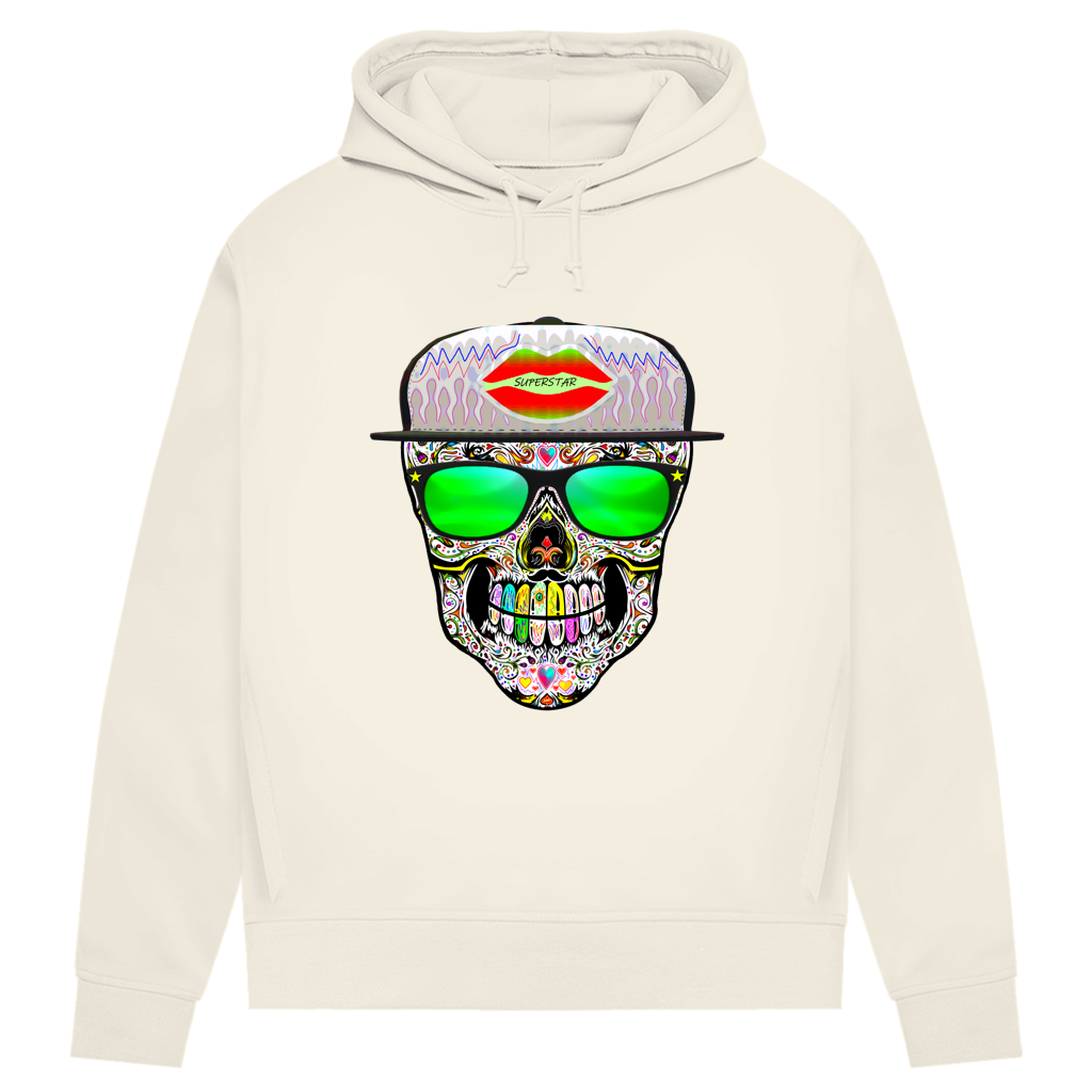 Damen Premium Bio Hoodie Totenkopf Superstar
