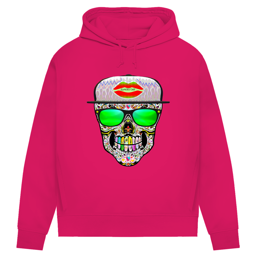 Damen Premium Bio Hoodie Totenkopf Superstar