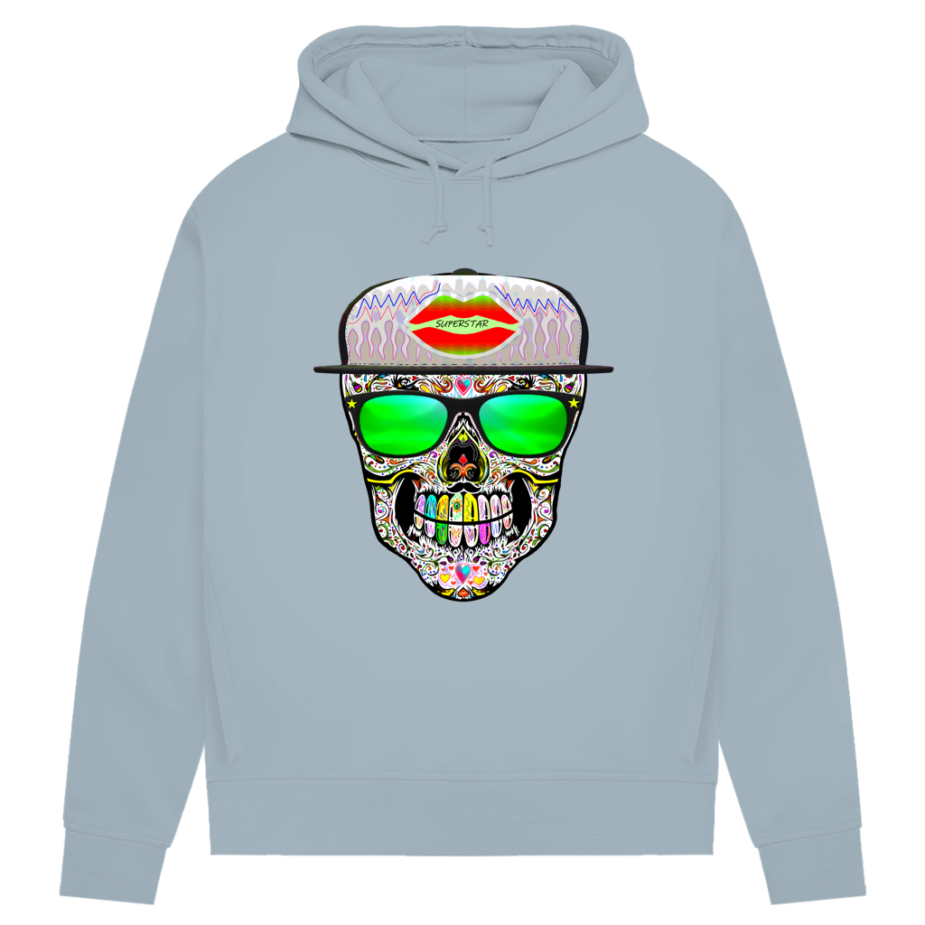 Damen Premium Bio Hoodie Totenkopf Superstar