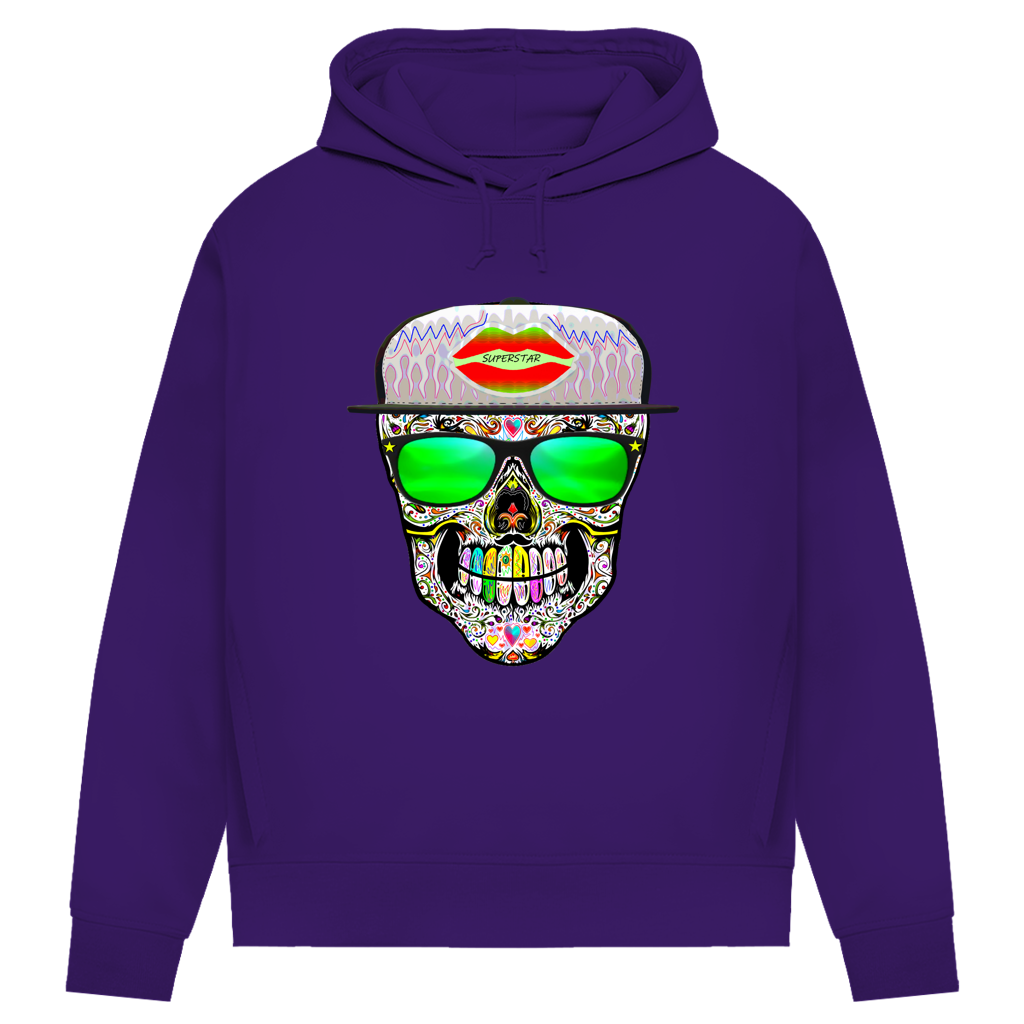 Damen Premium Bio Hoodie Totenkopf Superstar