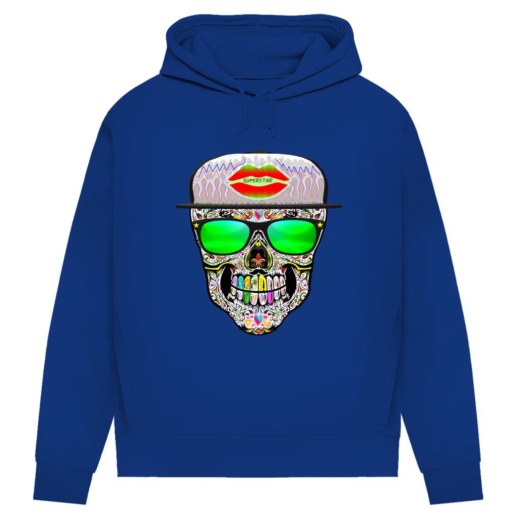 Damen Premium Bio Hoodie Totenkopf Superstar