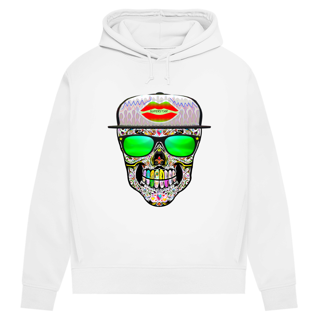 Damen Premium Bio Hoodie Totenkopf Superstar