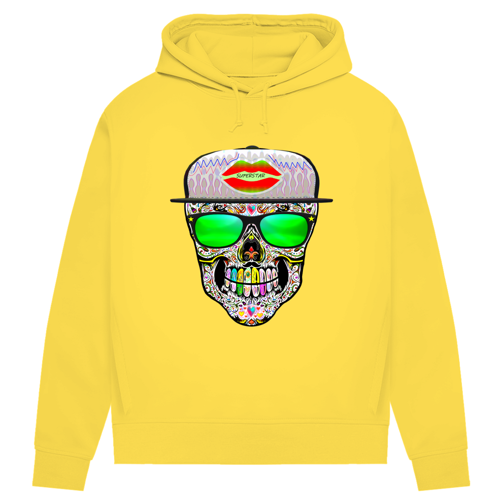 Damen Premium Bio Hoodie Totenkopf Superstar