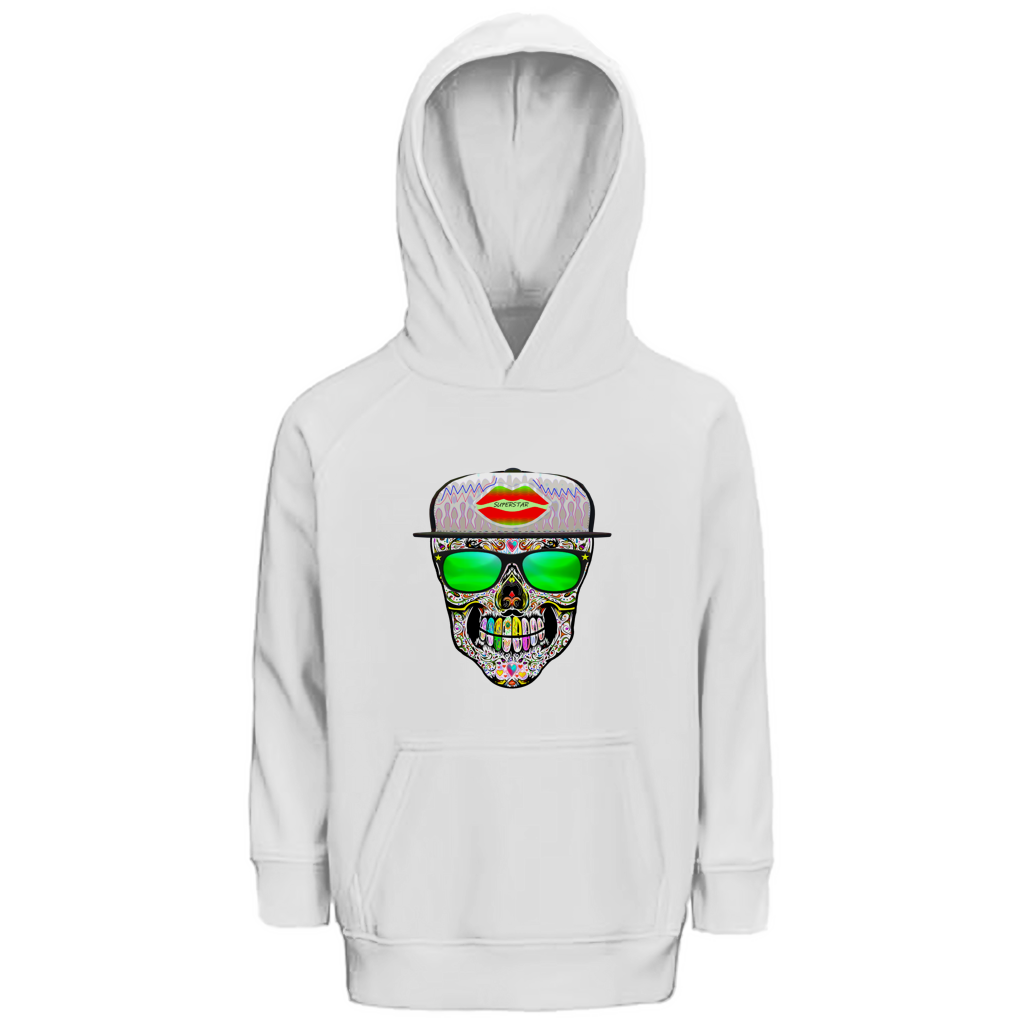 Kinder Premium Bio Hoodie Totenkopf Superstar