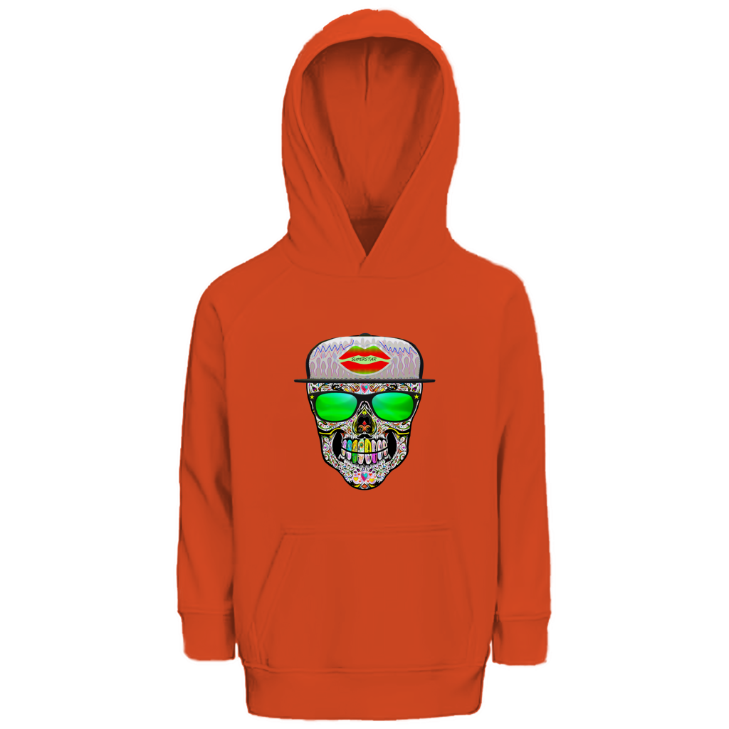 Kinder Premium Bio Hoodie Totenkopf Superstar